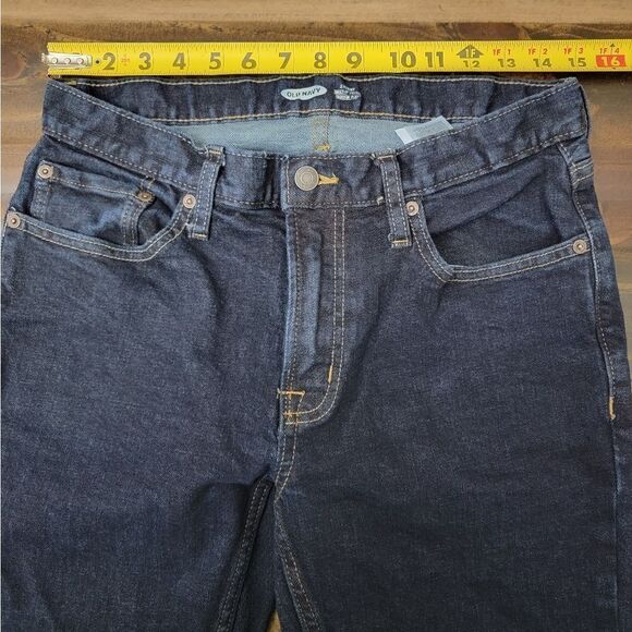 Old Navy Denim Skinny Build in Tough Build in Flex Dark Blue Jeans Size 31x32 - Picture 6 of 8